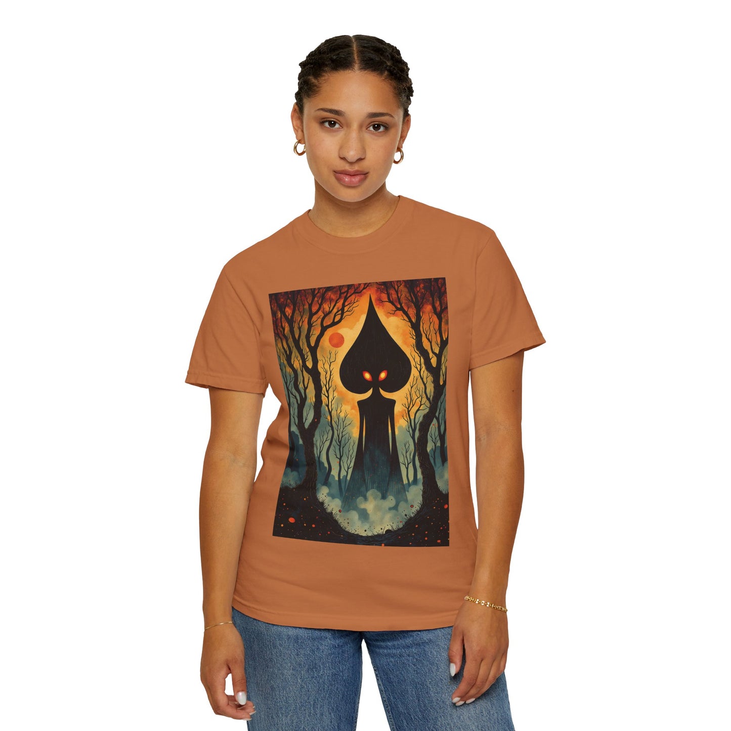 Garment-Dyed T-Shirt | Braxie The Flatwoods Monster-Nicodemus Studios