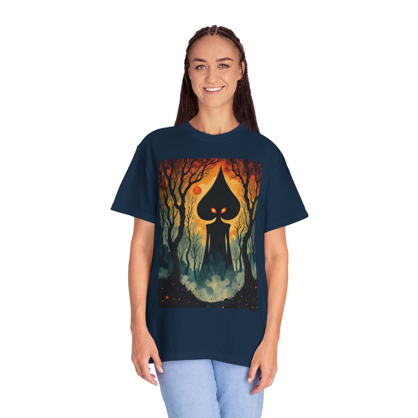 Garment-Dyed T-Shirt | Braxie The Flatwoods Monster-Nicodemus Studios