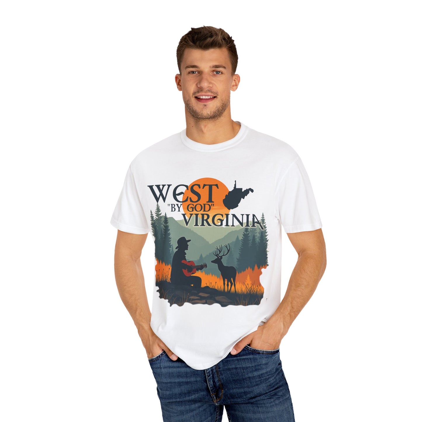 Garment-Dyed T-Shirt | West "By God" Virginia by Nicodemus Studios-Nicodemus Studios