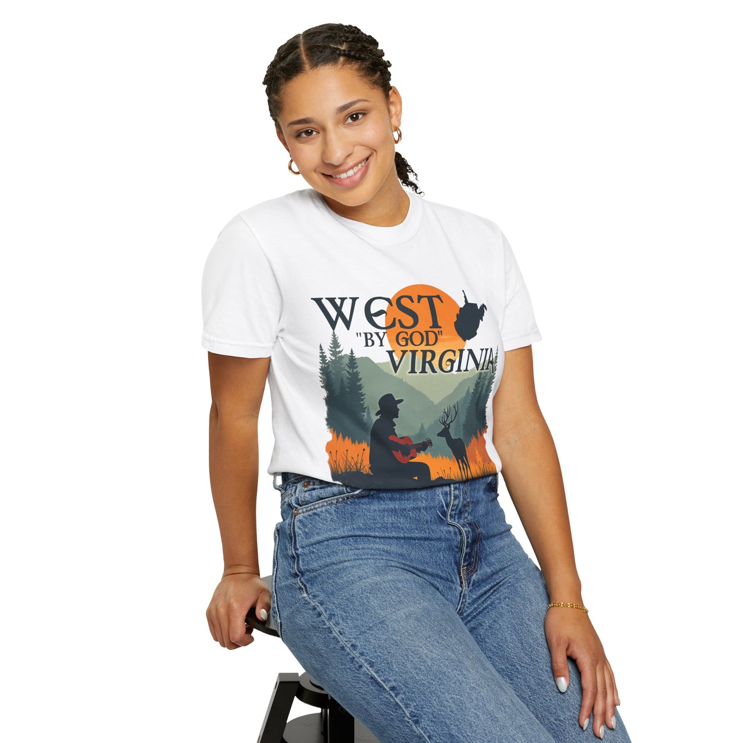 Garment-Dyed T-Shirt | West "By God" Virginia by Nicodemus Studios-Nicodemus Studios
