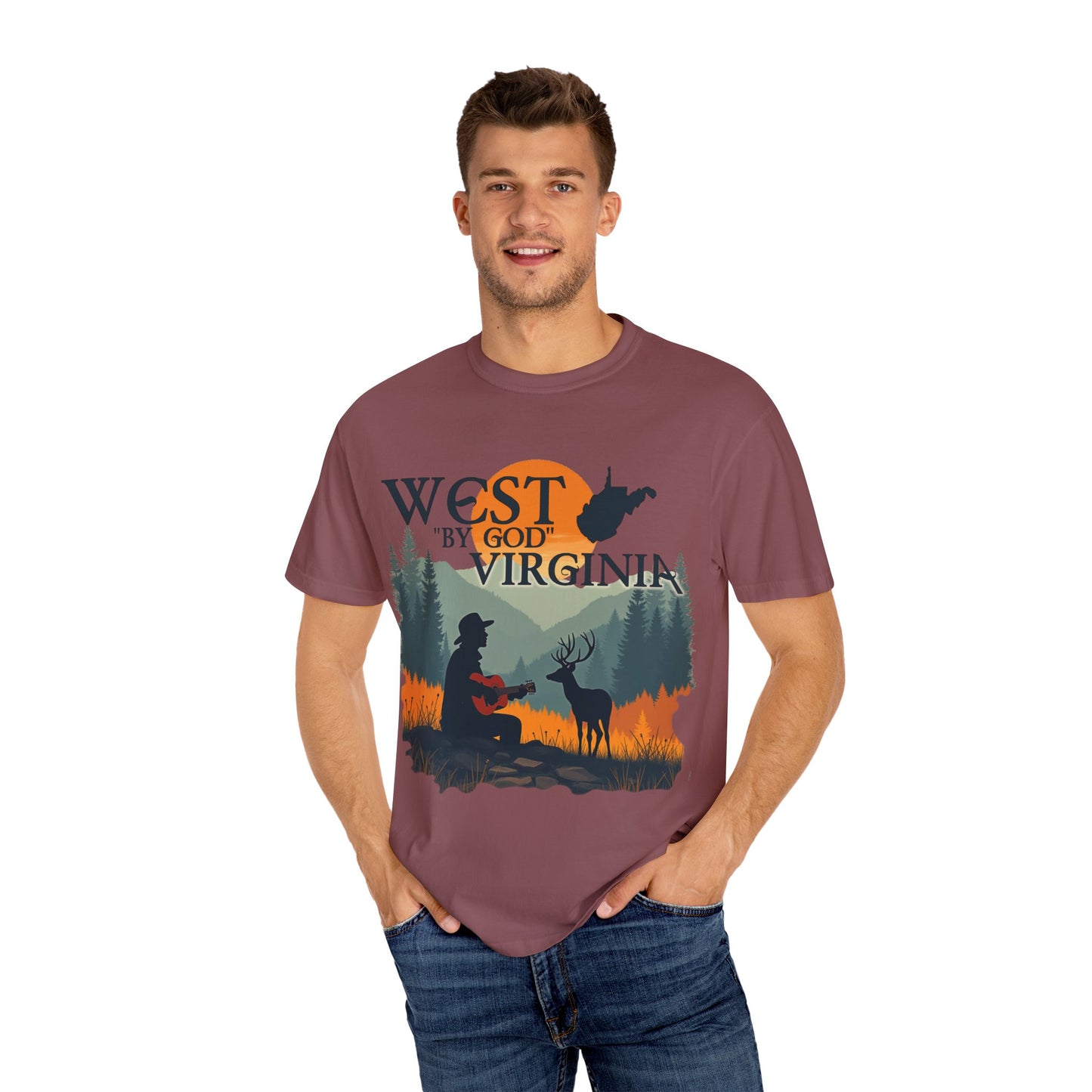 Garment-Dyed T-Shirt | West "By God" Virginia by Nicodemus Studios-Nicodemus Studios