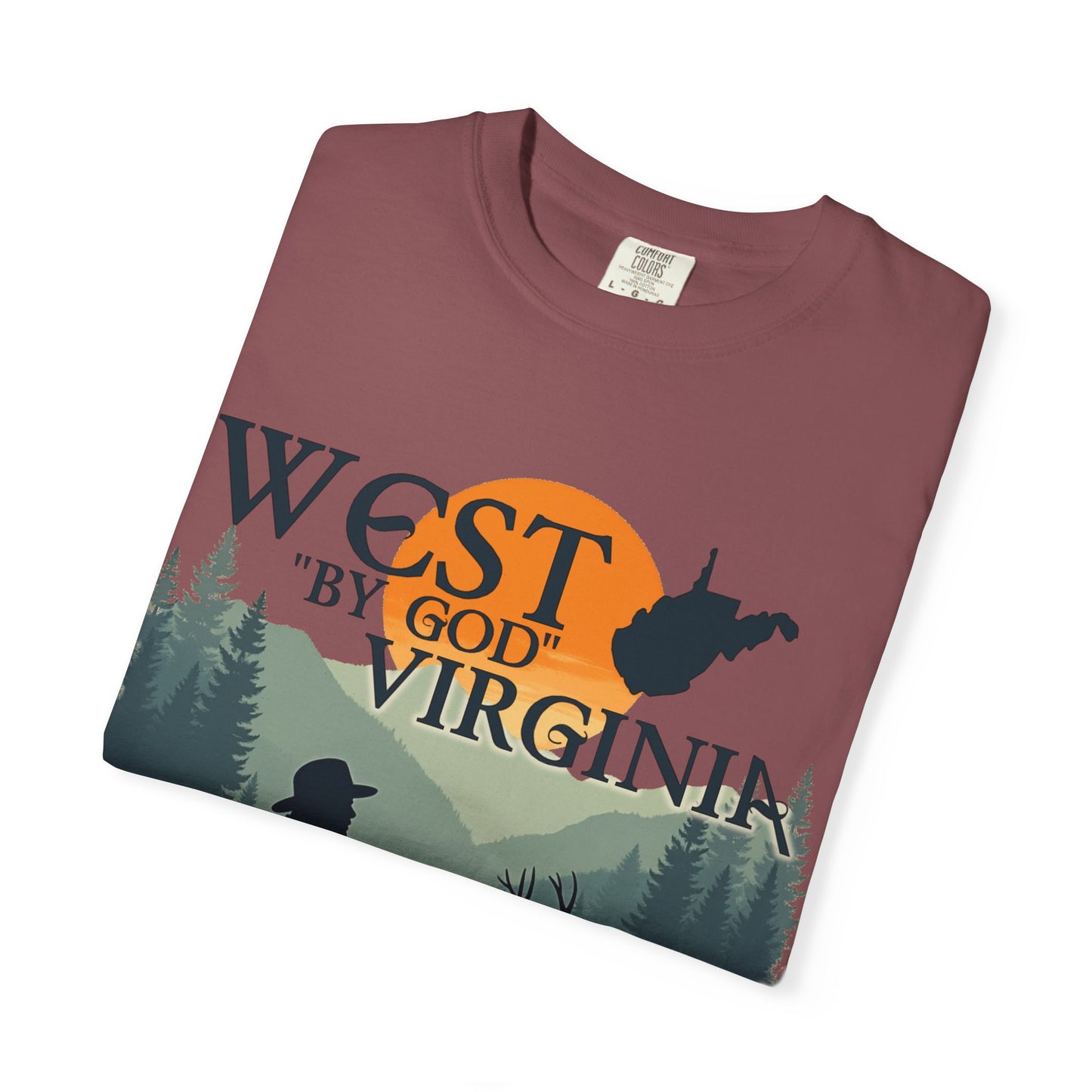 Garment-Dyed T-Shirt | West "By God" Virginia by Nicodemus Studios-Nicodemus Studios