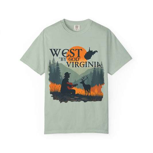 Garment-Dyed T-Shirt | West "By God" Virginia by Nicodemus Studios-Nicodemus Studios