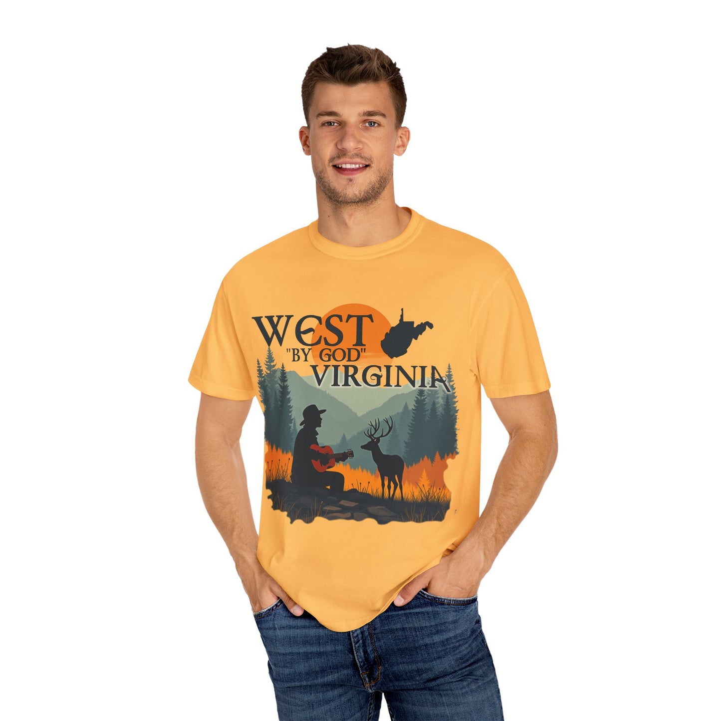 Garment-Dyed T-Shirt | West "By God" Virginia by Nicodemus Studios-Nicodemus Studios