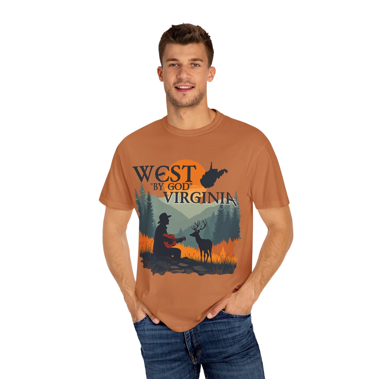 Garment-Dyed T-Shirt | West "By God" Virginia by Nicodemus Studios-Nicodemus Studios