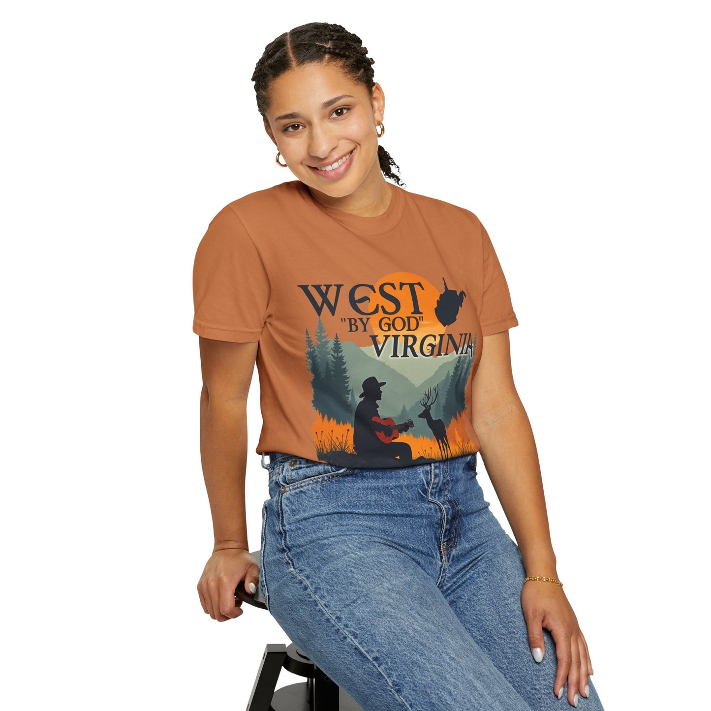 Garment-Dyed T-Shirt | West "By God" Virginia by Nicodemus Studios-Nicodemus Studios