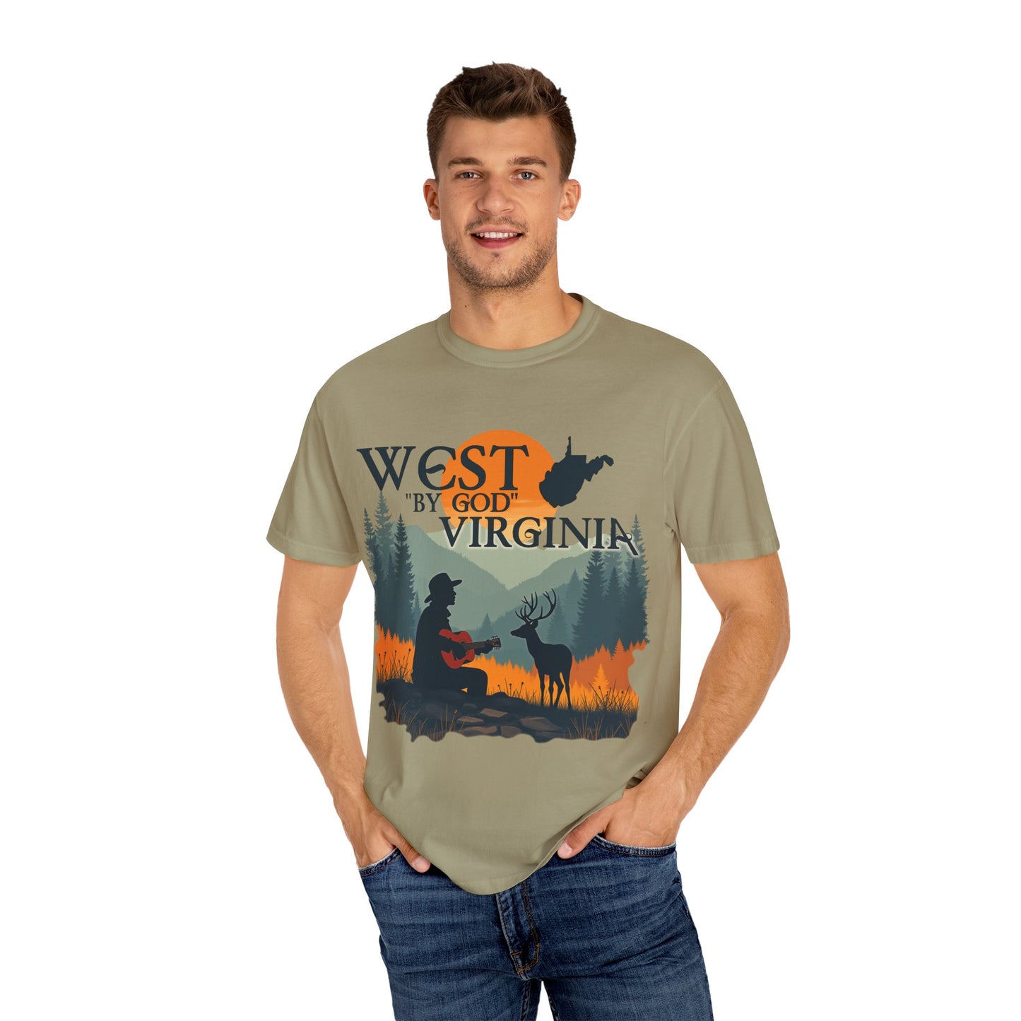 Garment-Dyed T-Shirt | West "By God" Virginia by Nicodemus Studios-Nicodemus Studios
