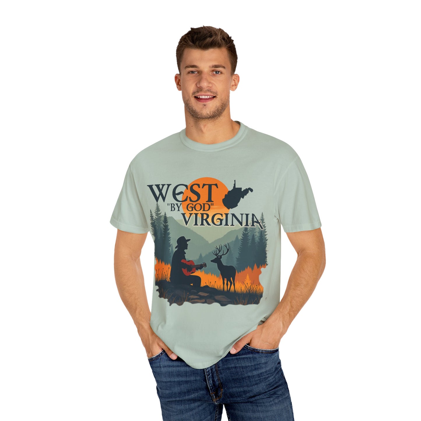 Garment-Dyed T-Shirt | West "By God" Virginia by Nicodemus Studios-Nicodemus Studios