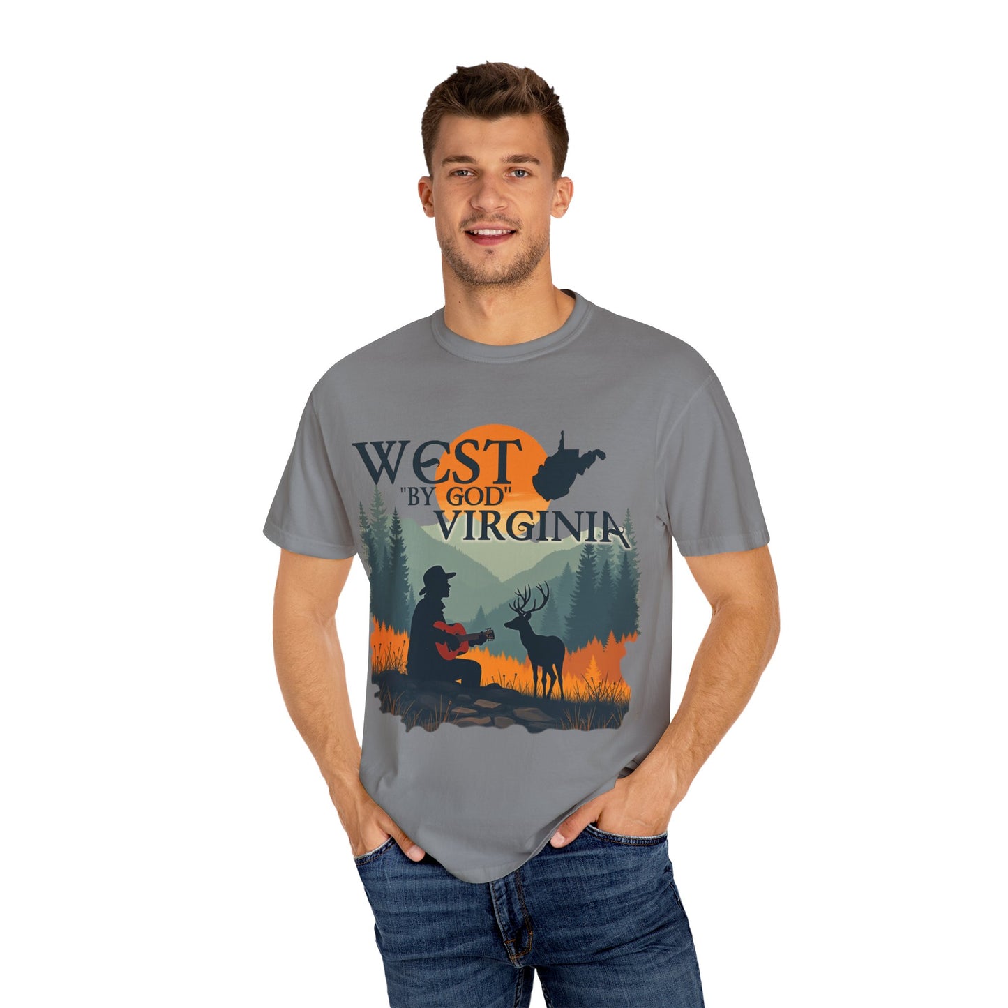 Garment-Dyed T-Shirt | West "By God" Virginia by Nicodemus Studios-Nicodemus Studios