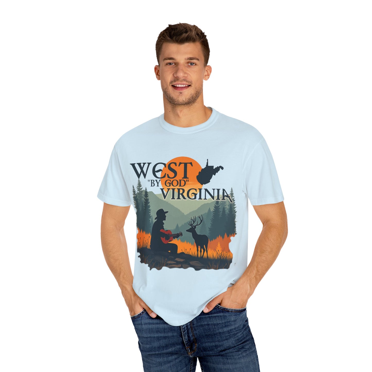 Garment-Dyed T-Shirt | West "By God" Virginia by Nicodemus Studios-Nicodemus Studios