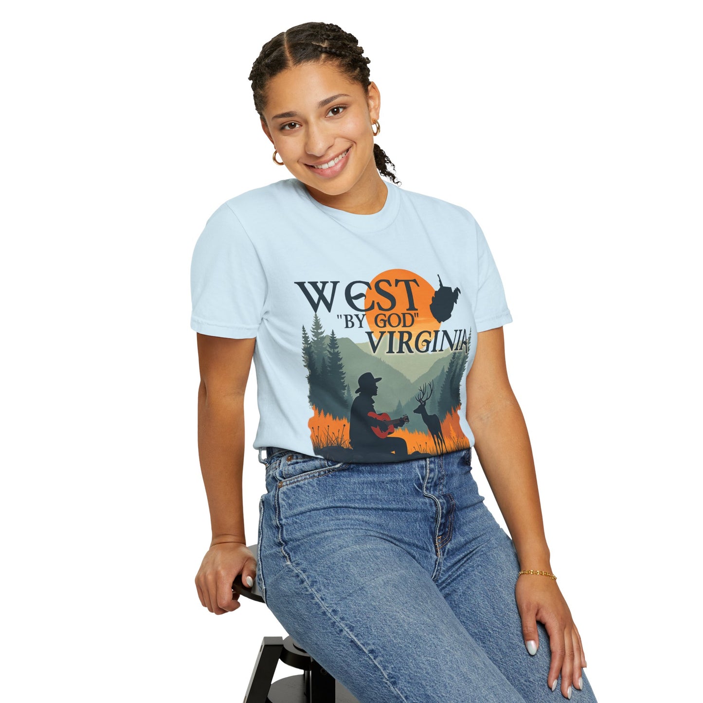 Garment-Dyed T-Shirt | West "By God" Virginia by Nicodemus Studios-Nicodemus Studios