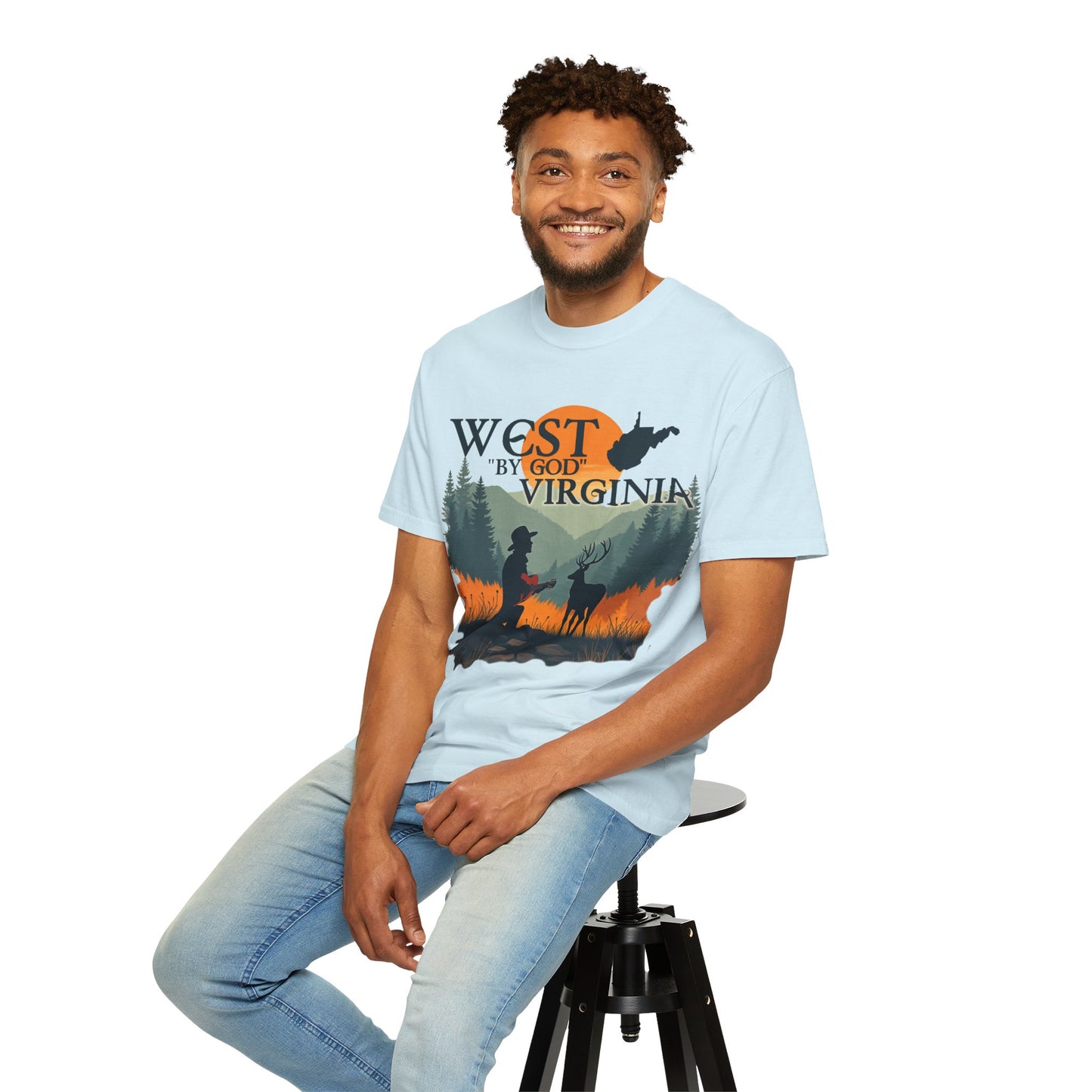 Garment-Dyed T-Shirt | West "By God" Virginia by Nicodemus Studios-Nicodemus Studios