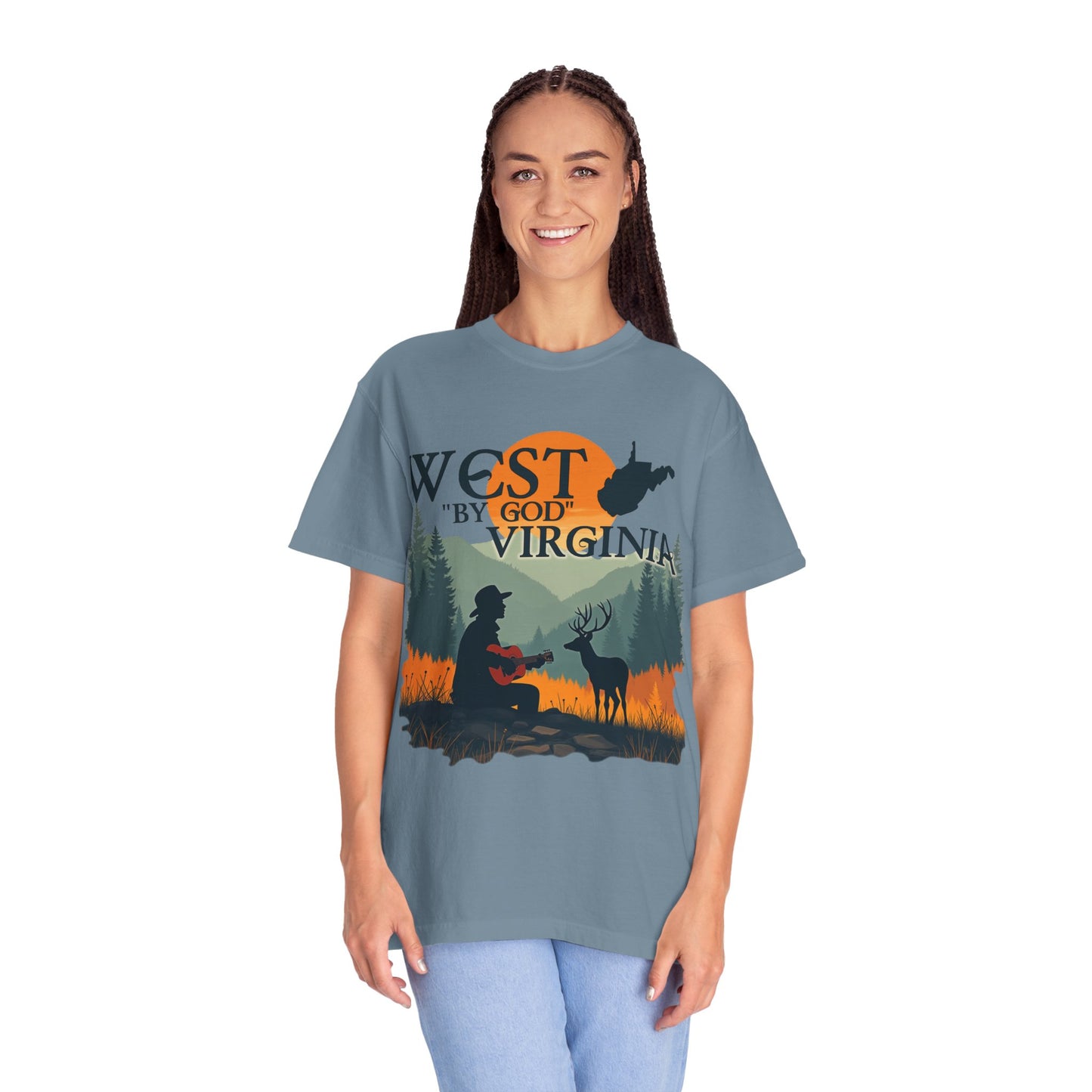 Garment-Dyed T-Shirt | West "By God" Virginia by Nicodemus Studios-Nicodemus Studios