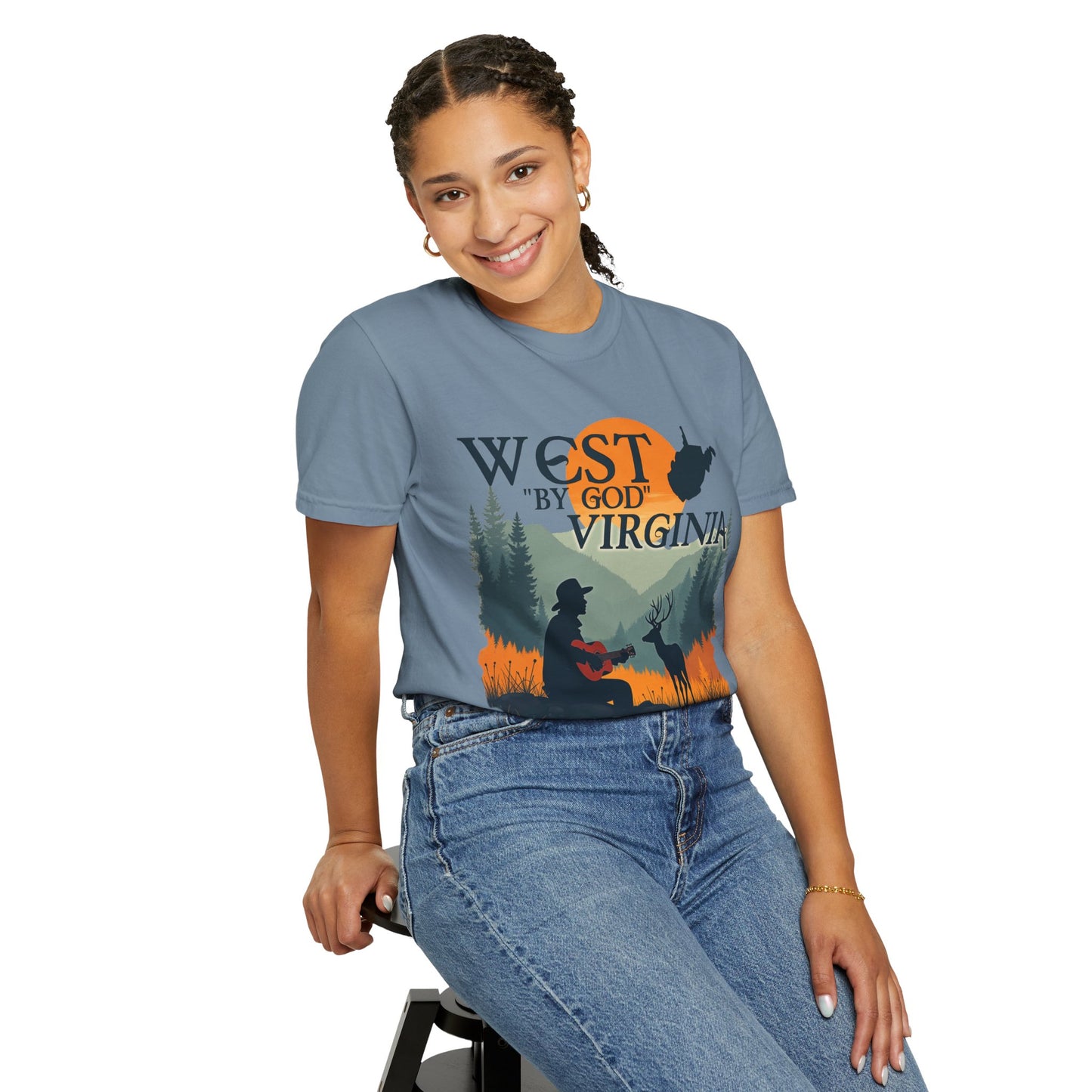 Garment-Dyed T-Shirt | West "By God" Virginia by Nicodemus Studios-Nicodemus Studios