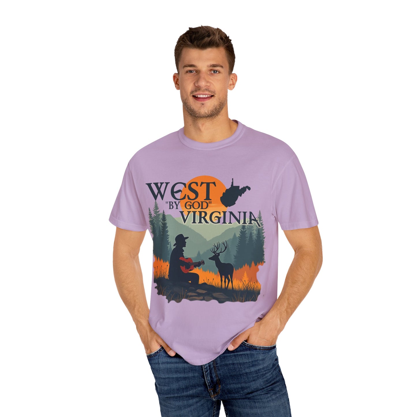 Garment-Dyed T-Shirt | West "By God" Virginia by Nicodemus Studios-Nicodemus Studios