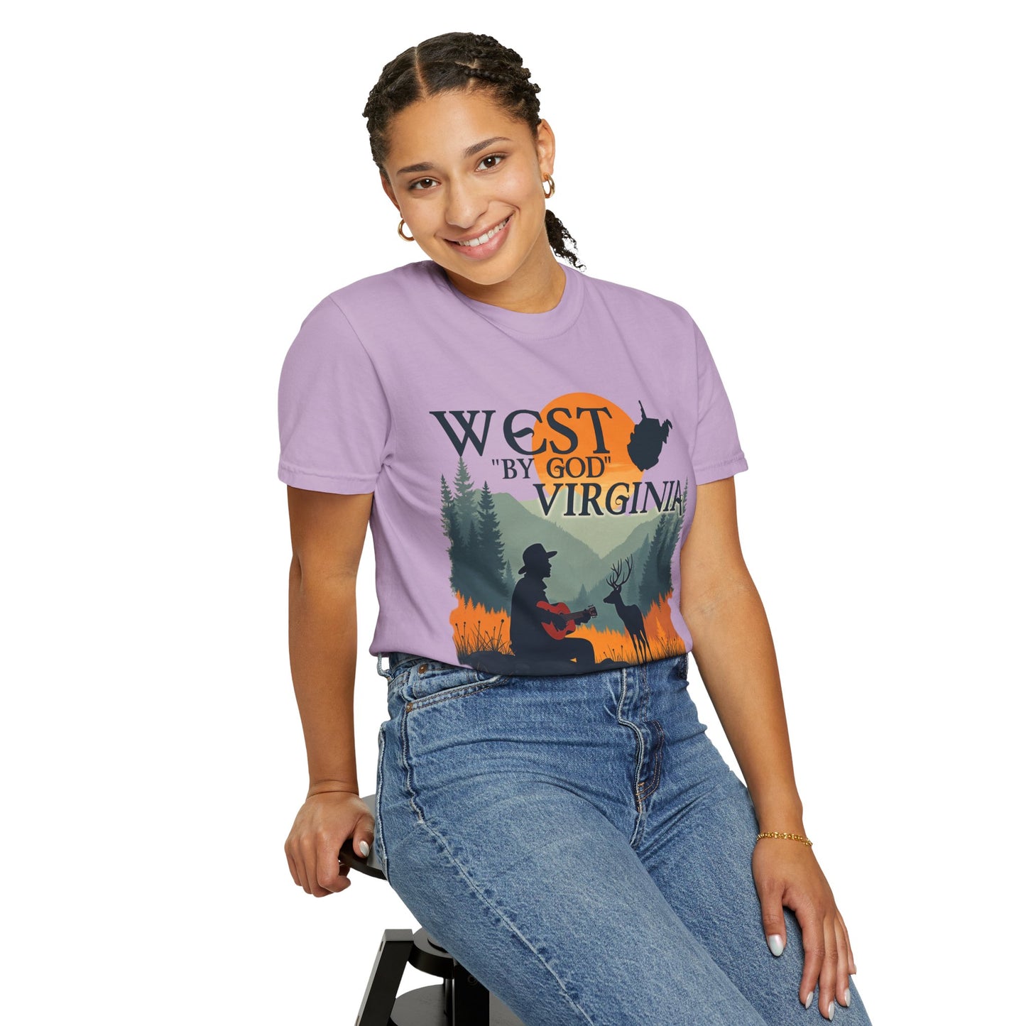 Garment-Dyed T-Shirt | West "By God" Virginia by Nicodemus Studios-Nicodemus Studios