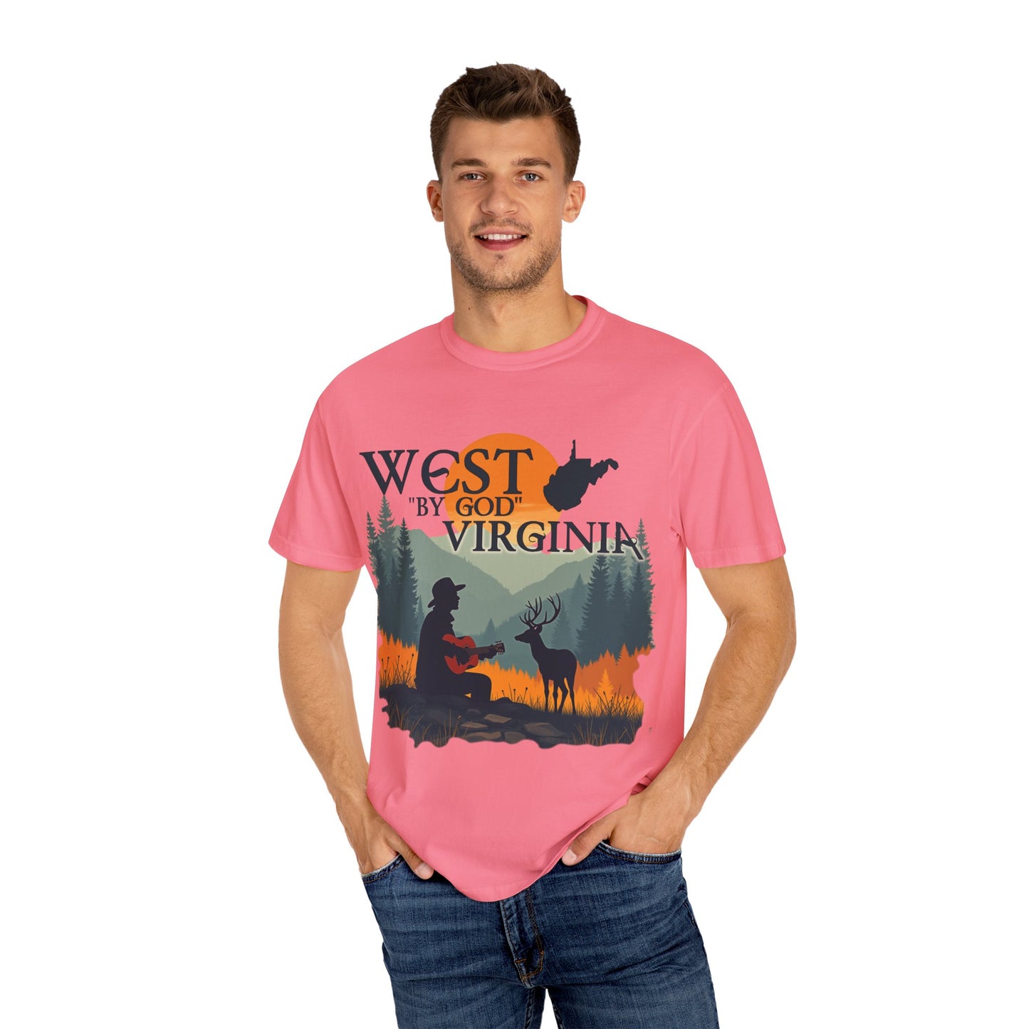 Garment-Dyed T-Shirt | West "By God" Virginia by Nicodemus Studios-Nicodemus Studios