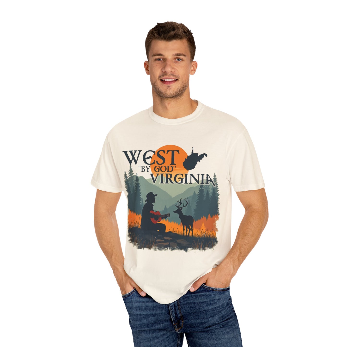 Garment-Dyed T-Shirt | West "By God" Virginia by Nicodemus Studios-Nicodemus Studios