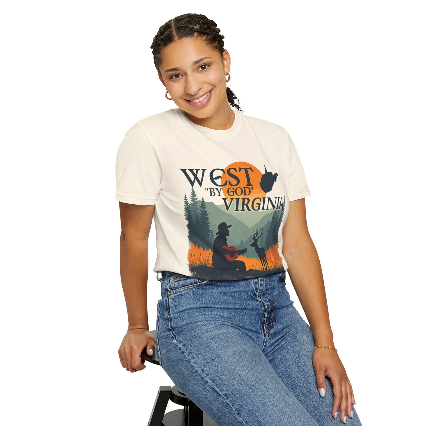 Garment-Dyed T-Shirt | West "By God" Virginia by Nicodemus Studios-Nicodemus Studios