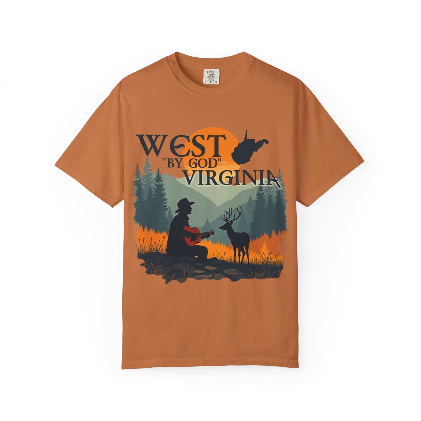 Garment-Dyed T-Shirt | West "By God" Virginia by Nicodemus Studios-Yam-S-Nicodemus Studios
