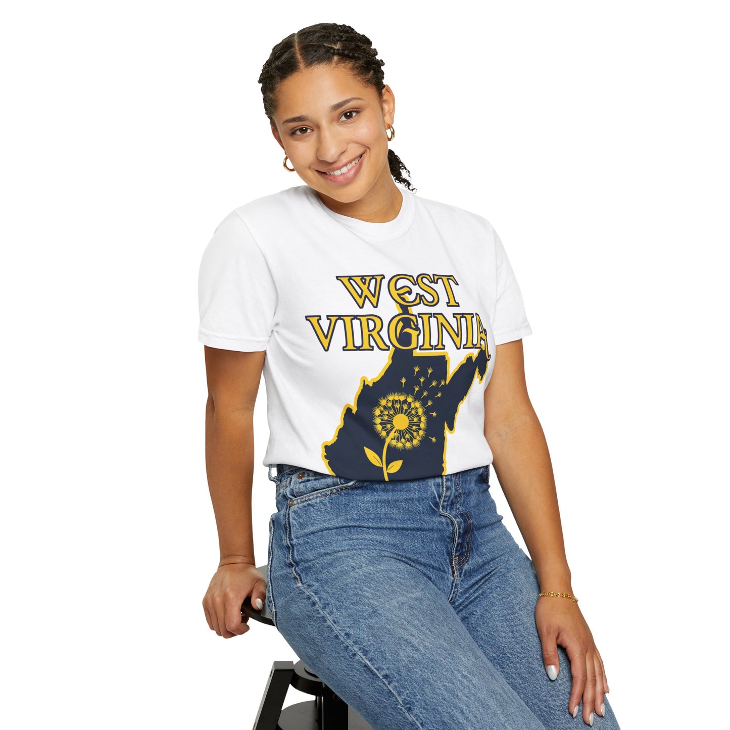 Garment-Dyed T-Shirt | West Virginia Dandelion Design-Nicodemus Studios