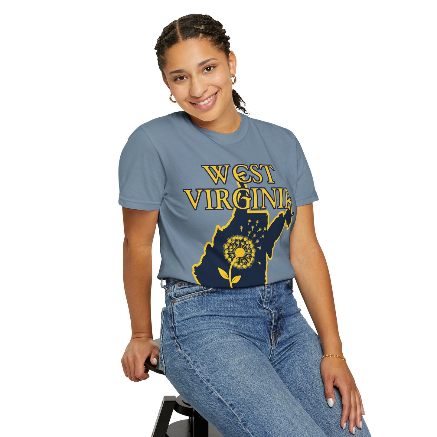 Garment-Dyed T-Shirt | West Virginia Dandelion Design-Nicodemus Studios
