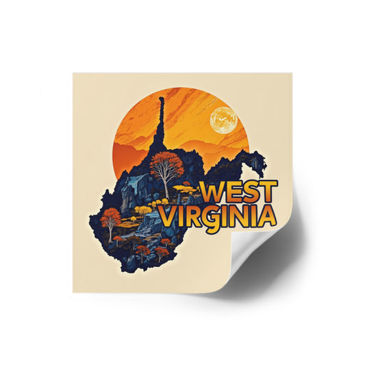 "Indoor/Outdoor sticker | Blue Ridge Heritage-Square-2" × 2"-White-Nicodemus Studios