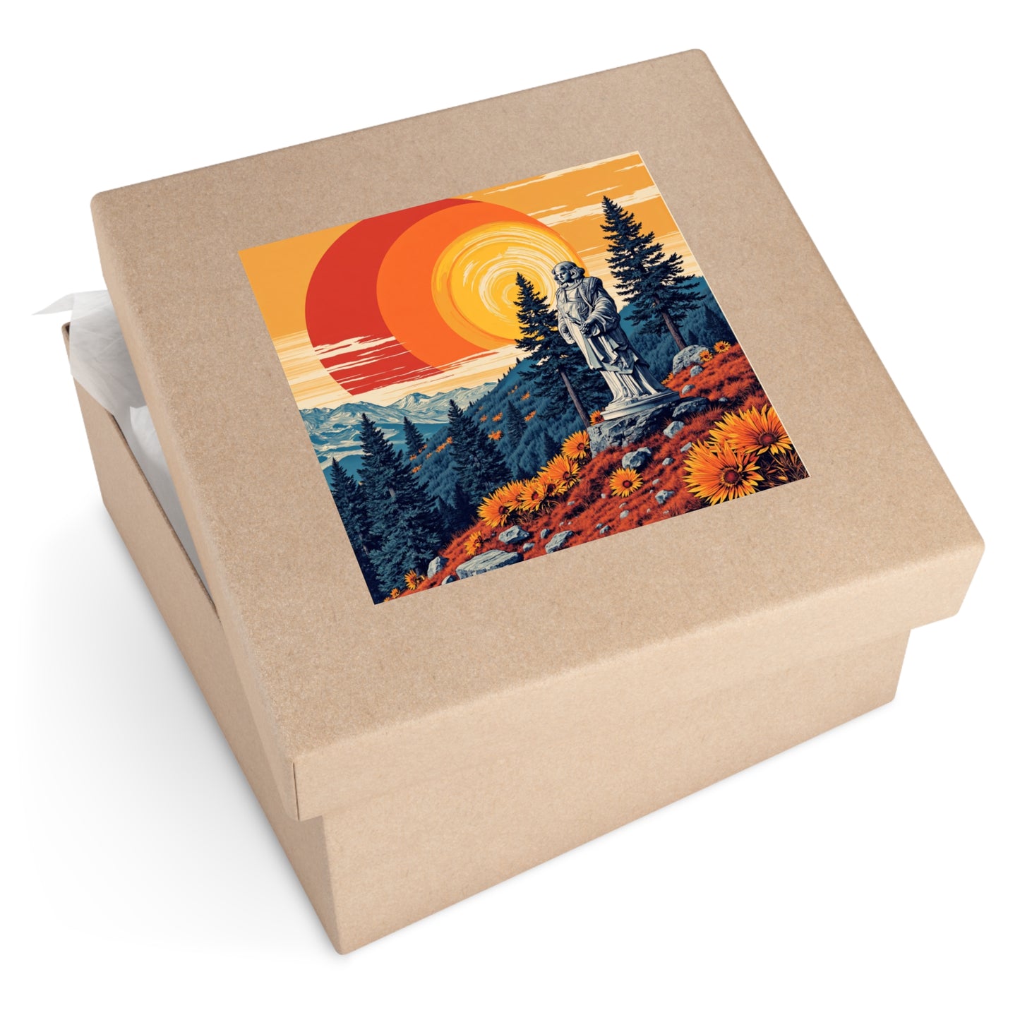 ""Indoor/Outdoor sticker | Nicodemus Statue-Nicodemus Studios