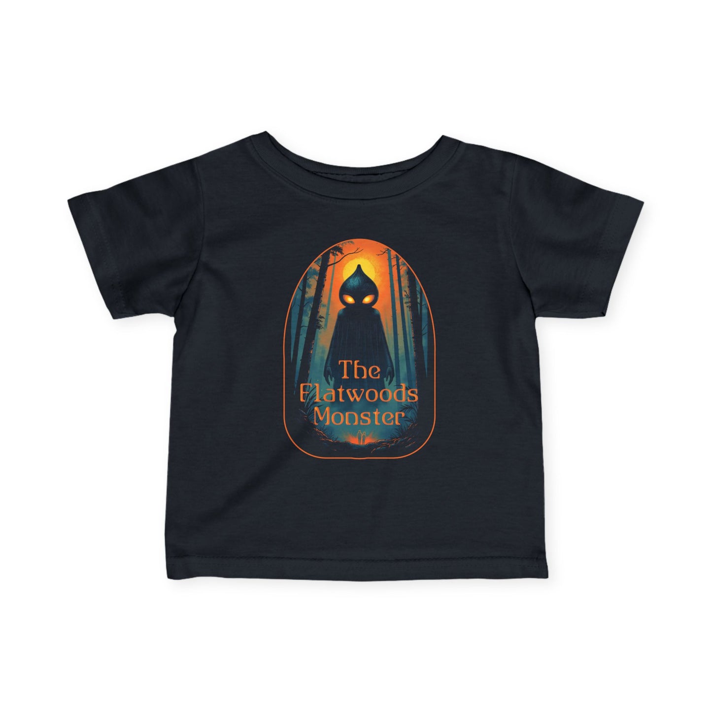 Infant Baby Tee | Flatwoods Monster-Black-6M-Nicodemus Studios