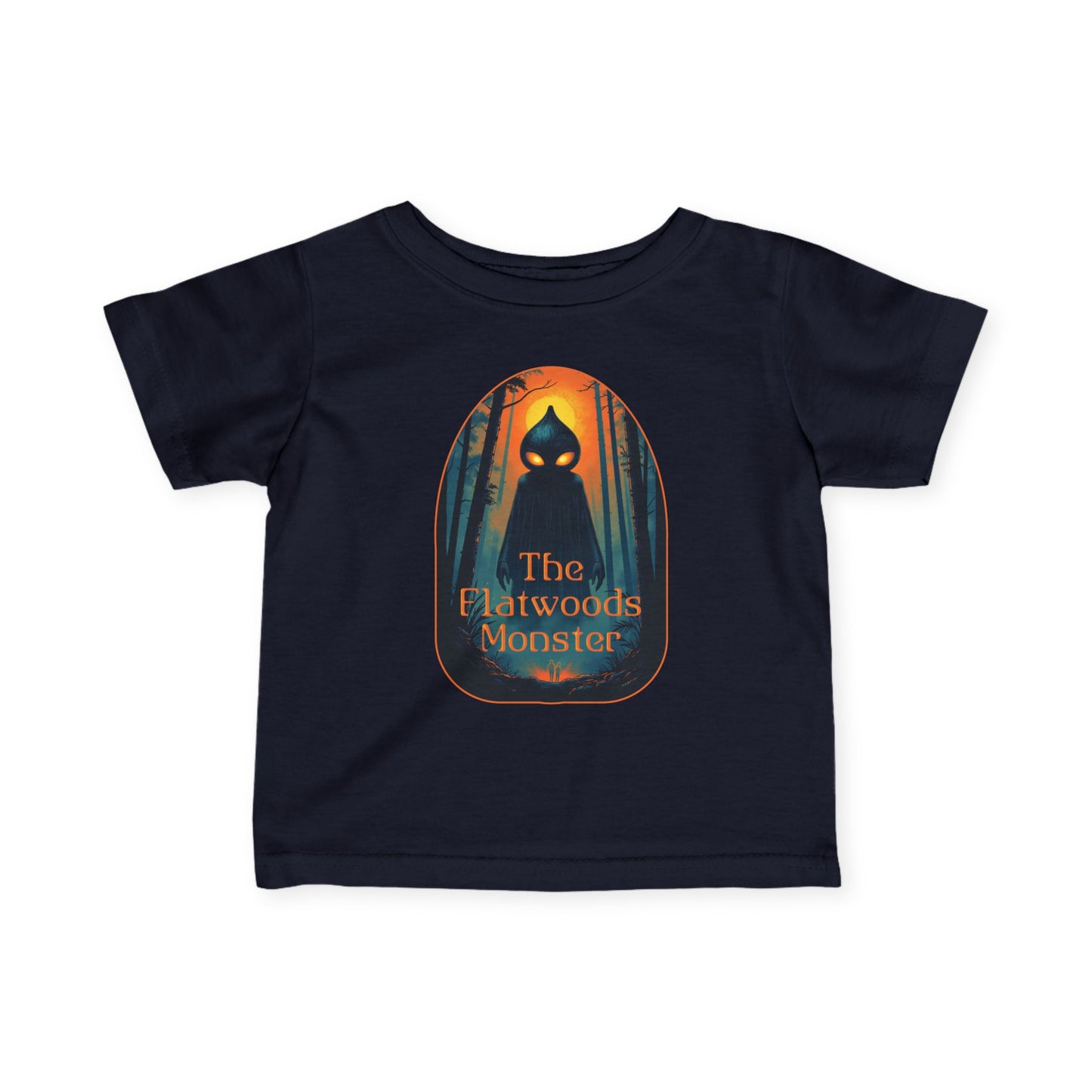 Infant Baby Tee | Flatwoods Monster-Navy-6M-Nicodemus Studios