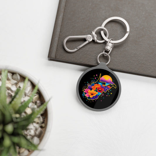 Keyring Tag | West Virginia Floral-Nicodemus Studios