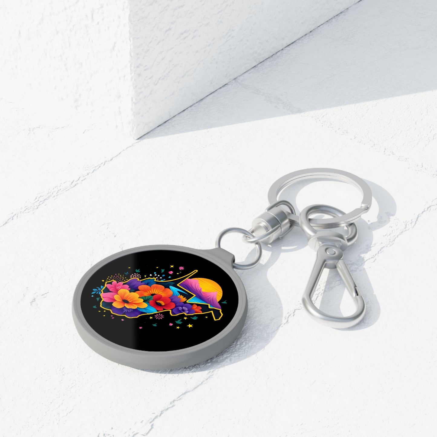 Keyring Tag | West Virginia Floral-Nicodemus Studios
