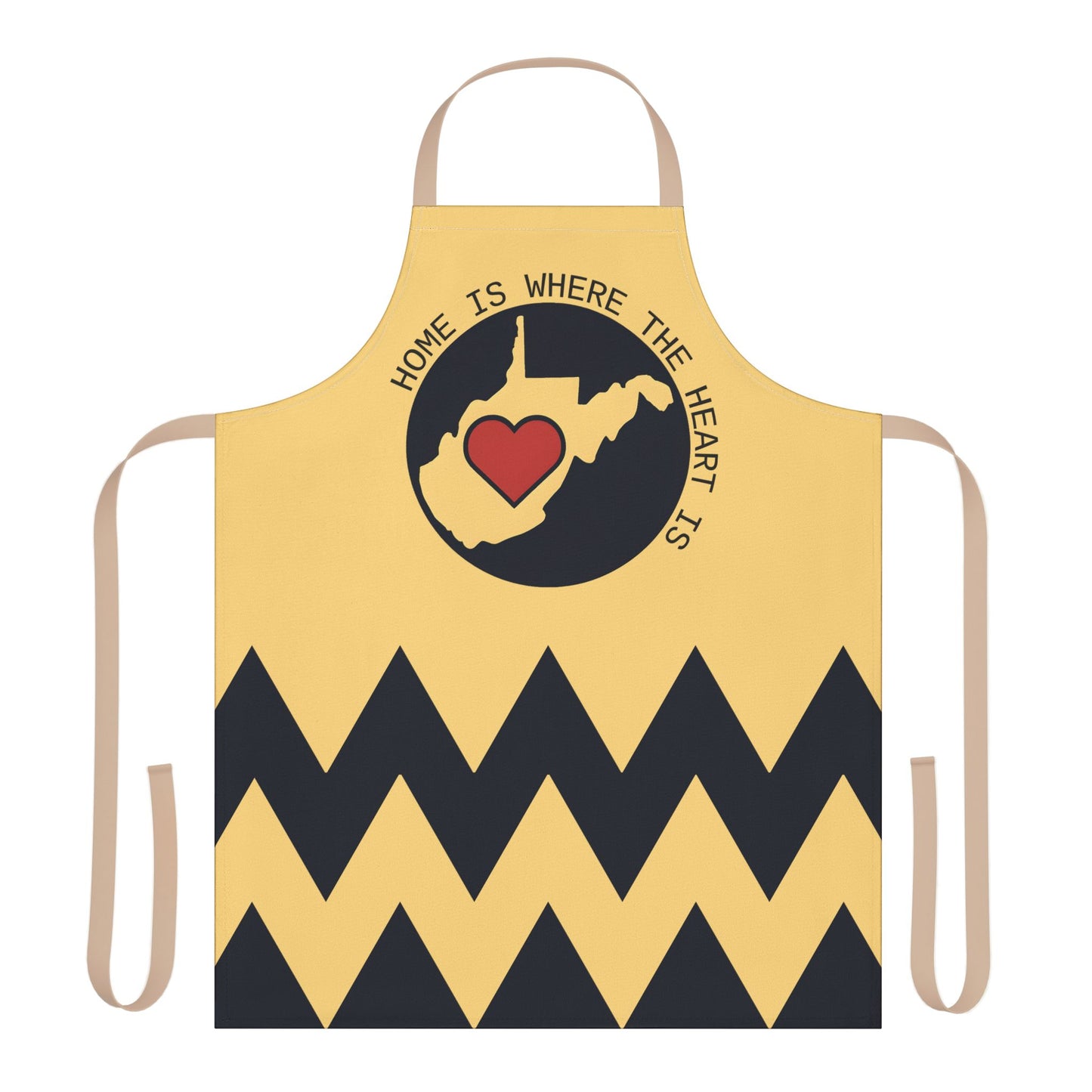 Kitchen Apron | WV Home is Where The Heart Is-One size-Beige-Nicodemus Studios