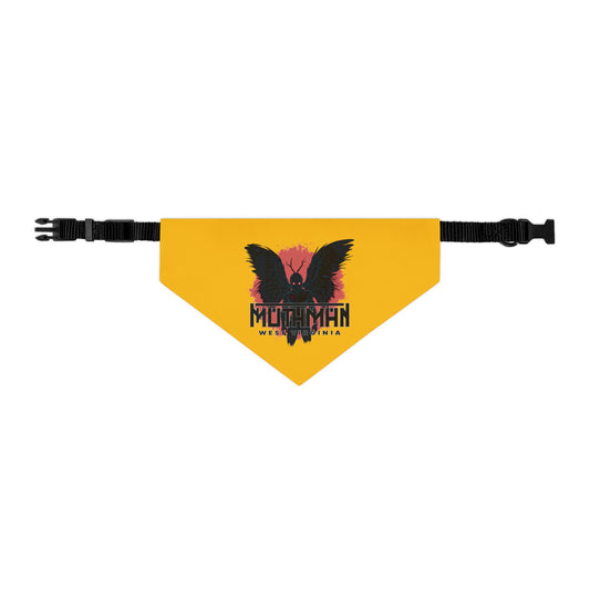 Pet Bandana Collar | Mothman-Yellow-M-Nicodemus Studios