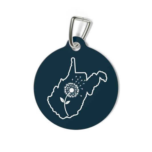 Pet Tag| "Almost Heaven West Virginia" /w WV Dandelion Design on reverse-Nicodemus Studios