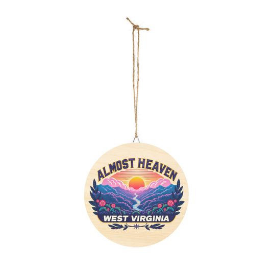 Primitive Wooden Sign Wall Decor | "Almost Heaven West Virginia"-Nicodemus Studios