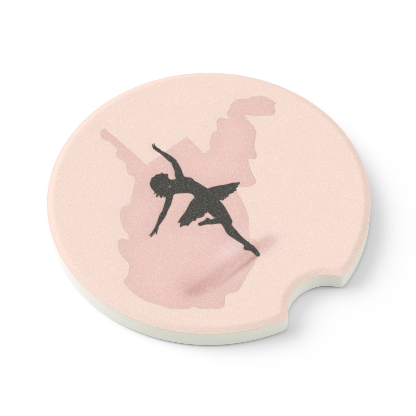 Soapstone Car Coaster | Pink WV Ballet Dancer-Nicodemus Studios