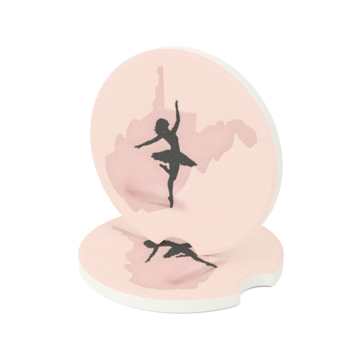 Soapstone Car Coaster | Pink WV Ballet Dancer-Nicodemus Studios