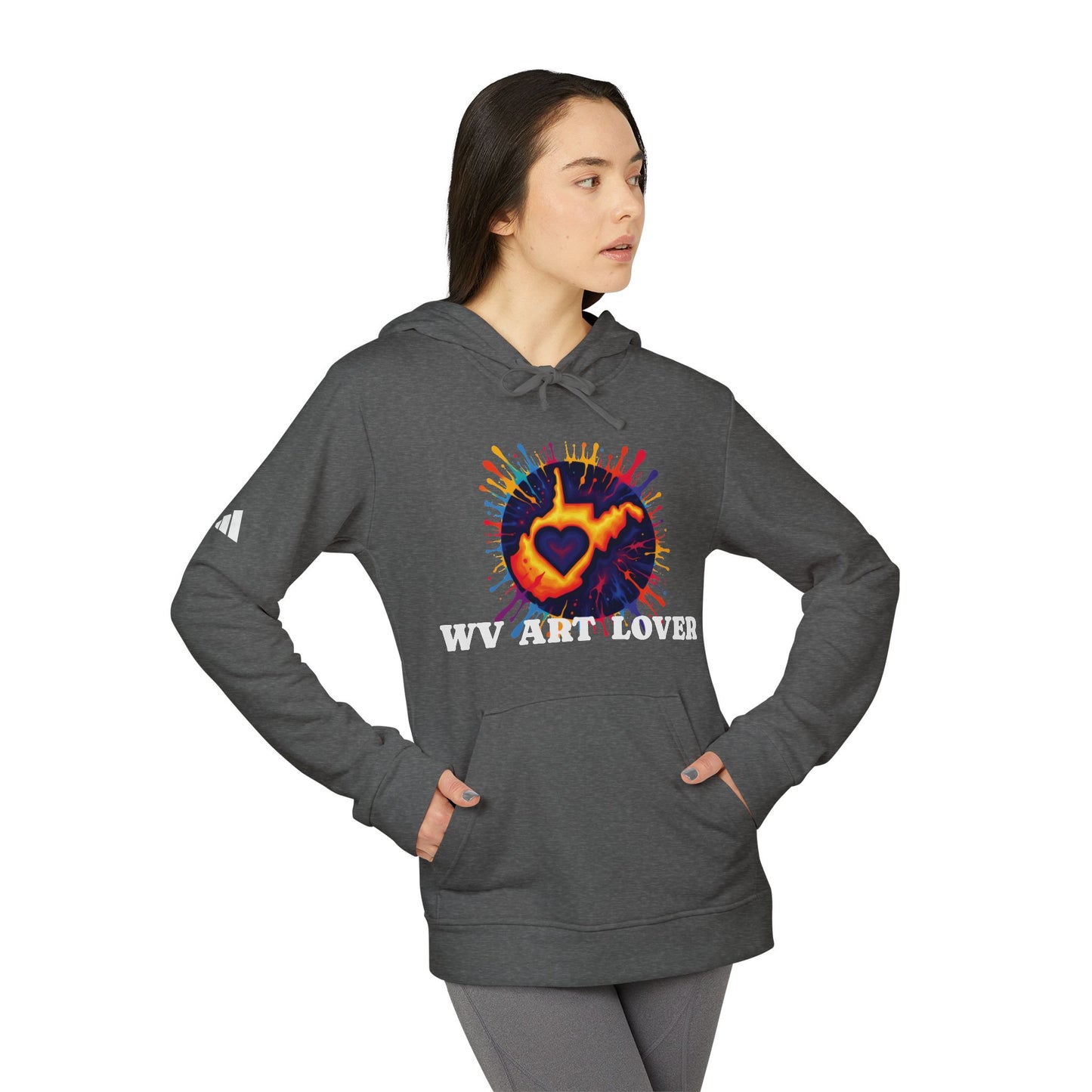 Unisex Addidas Fleece Hoodie | Colorful WV Art Lover-Nicodemus Studios