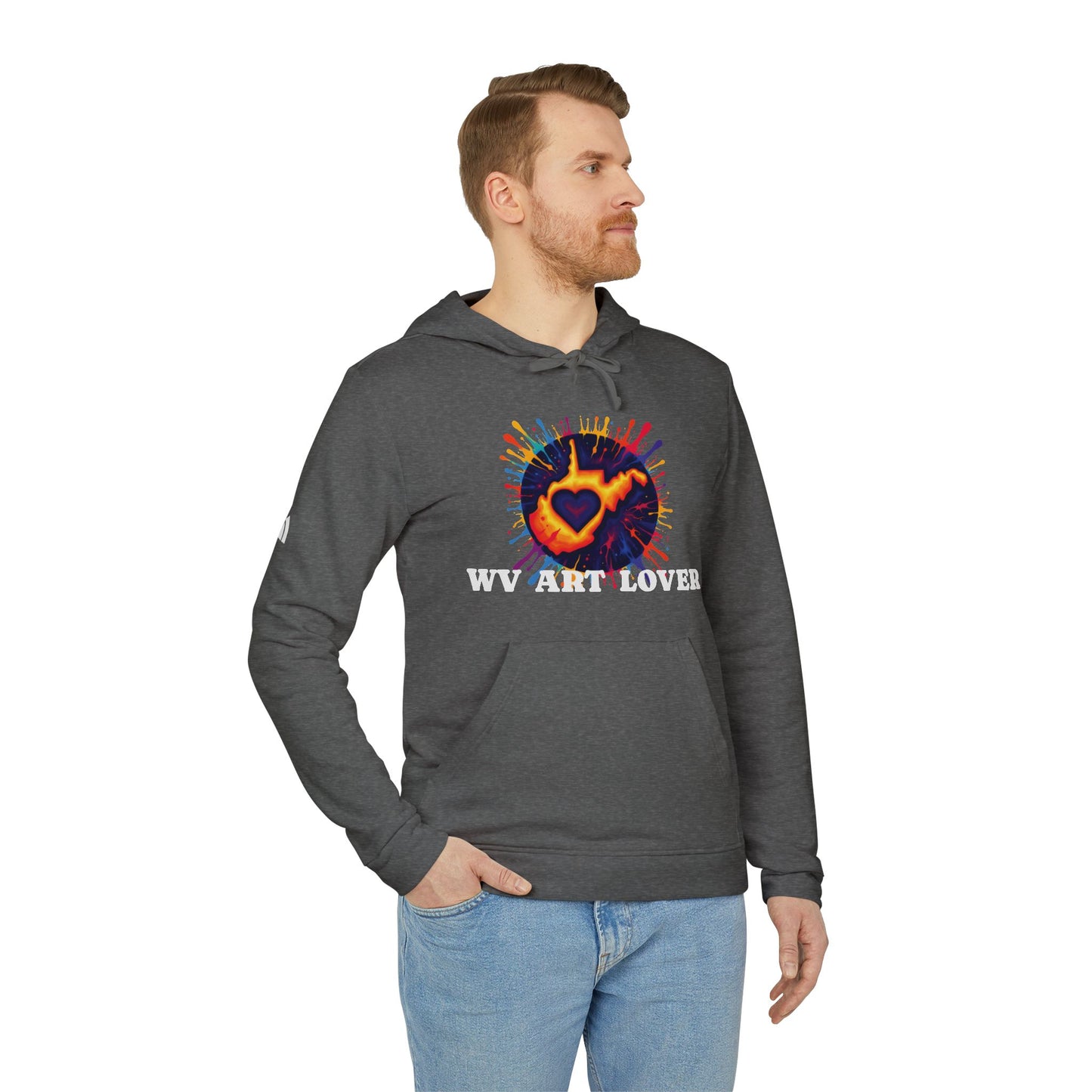 Unisex Addidas Fleece Hoodie | Colorful WV Art Lover-Nicodemus Studios