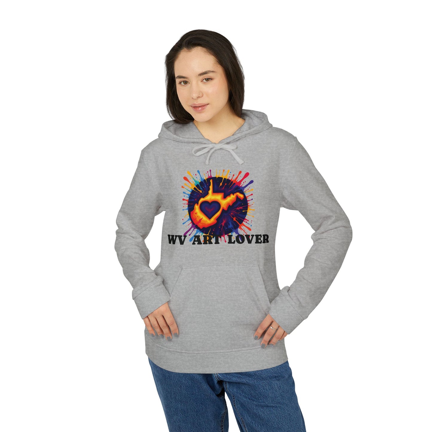Unisex Addidas Fleece Hoodie | Colorful WV Art Lover-Nicodemus Studios