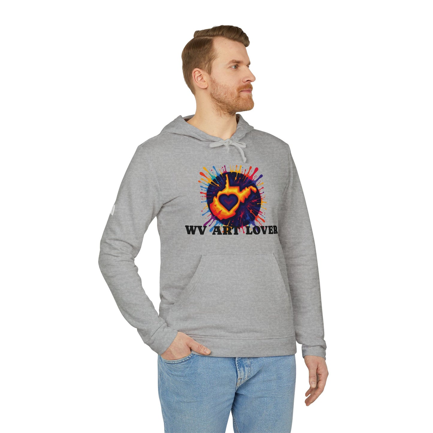 Unisex Addidas Fleece Hoodie | Colorful WV Art Lover-Nicodemus Studios