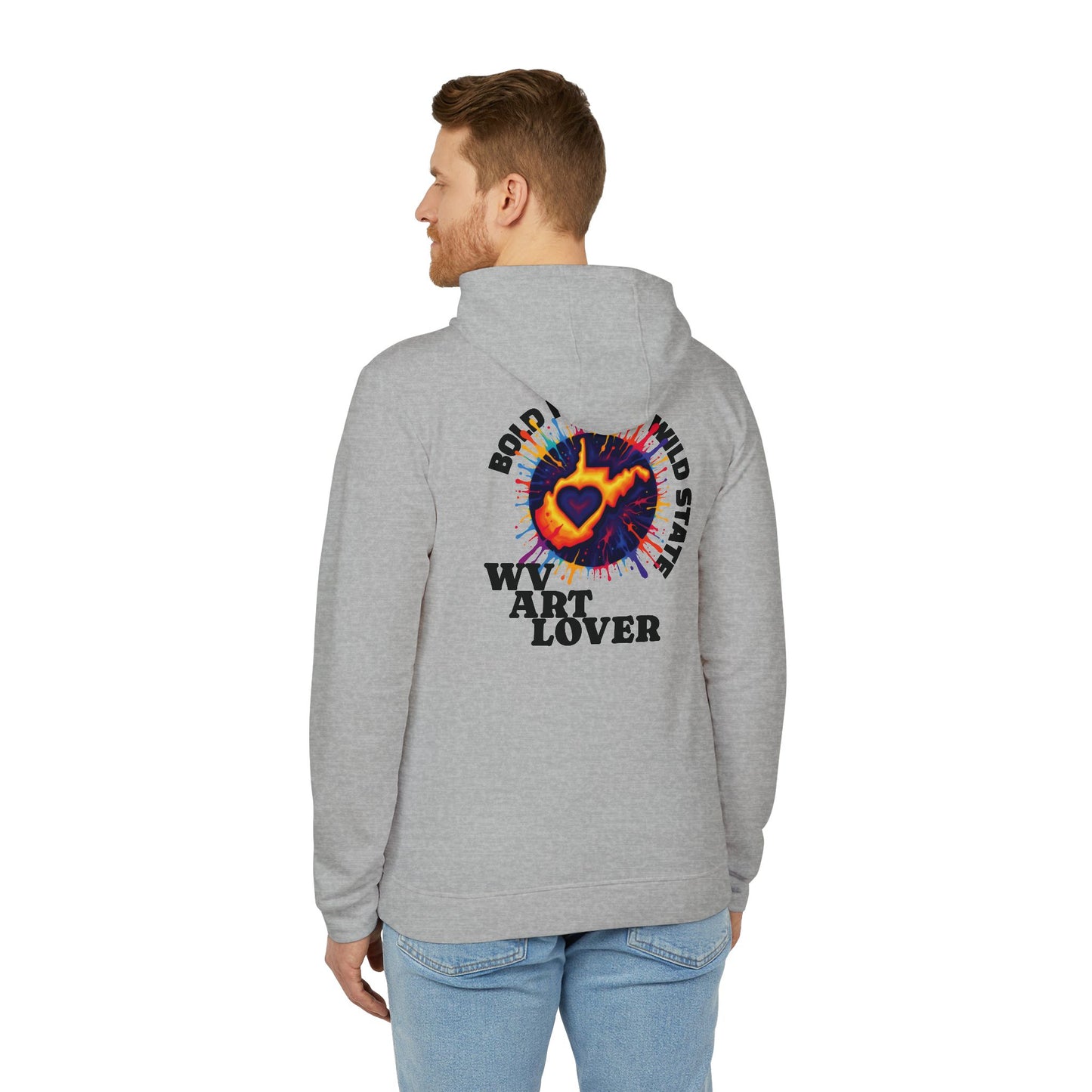 Unisex Addidas Fleece Hoodie | Colorful WV Art Lover-Nicodemus Studios