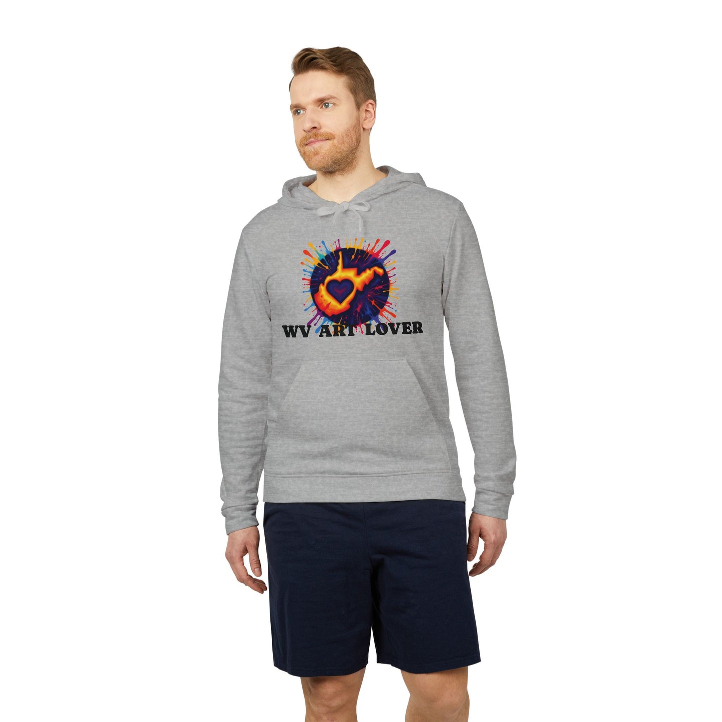Unisex Addidas Fleece Hoodie | Colorful WV Art Lover-Nicodemus Studios