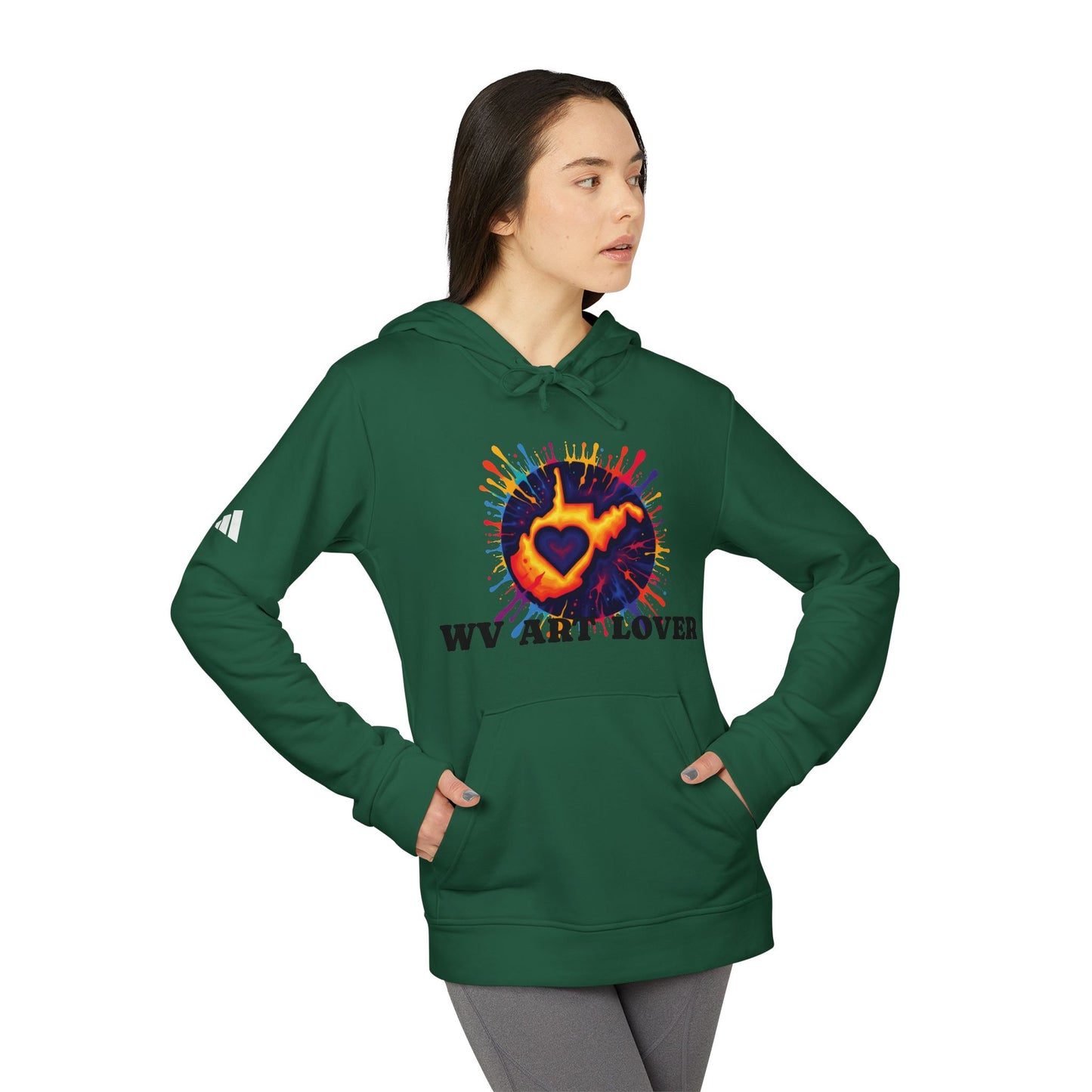 Unisex Addidas Fleece Hoodie | Colorful WV Art Lover-Nicodemus Studios