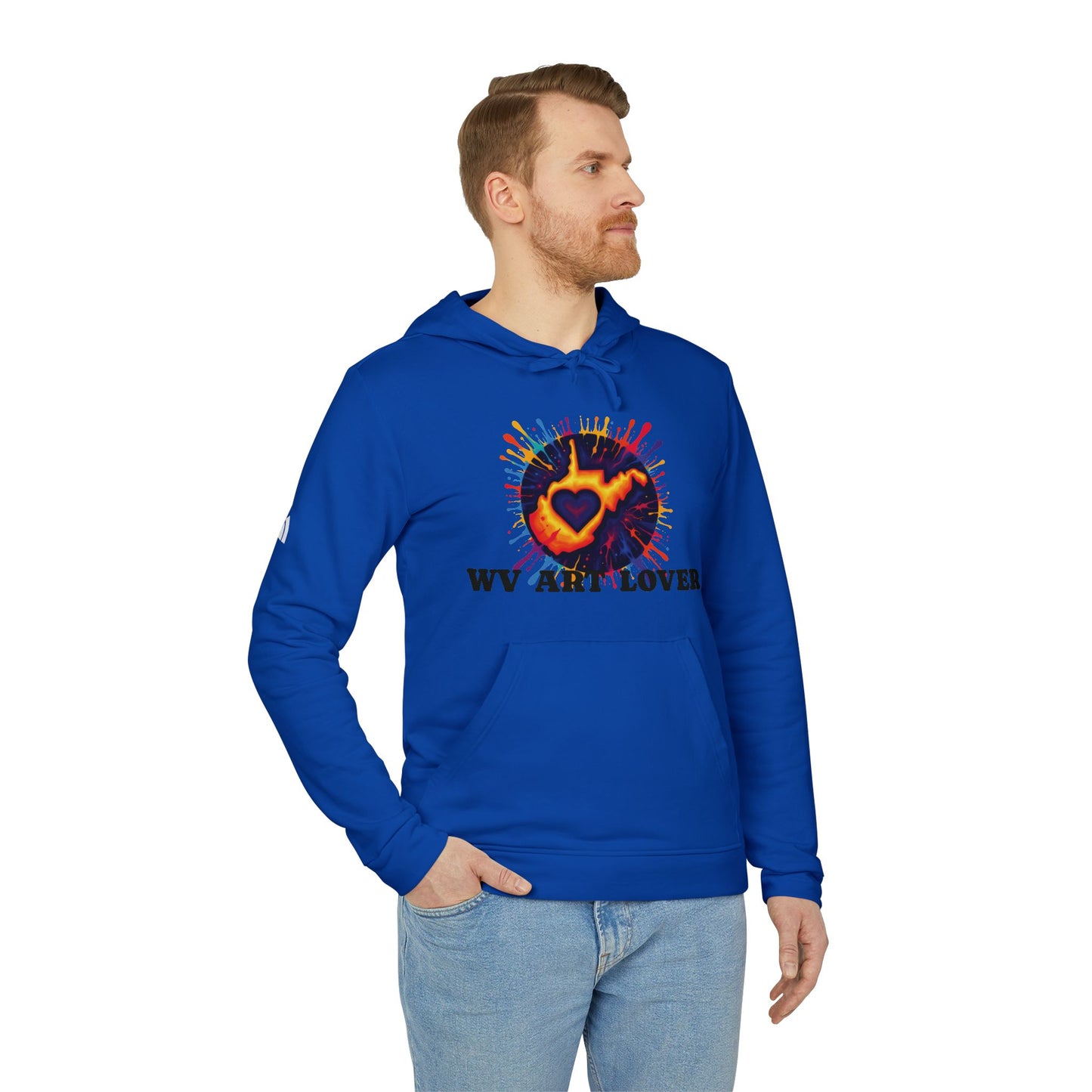 Unisex Addidas Fleece Hoodie | Colorful WV Art Lover-Nicodemus Studios