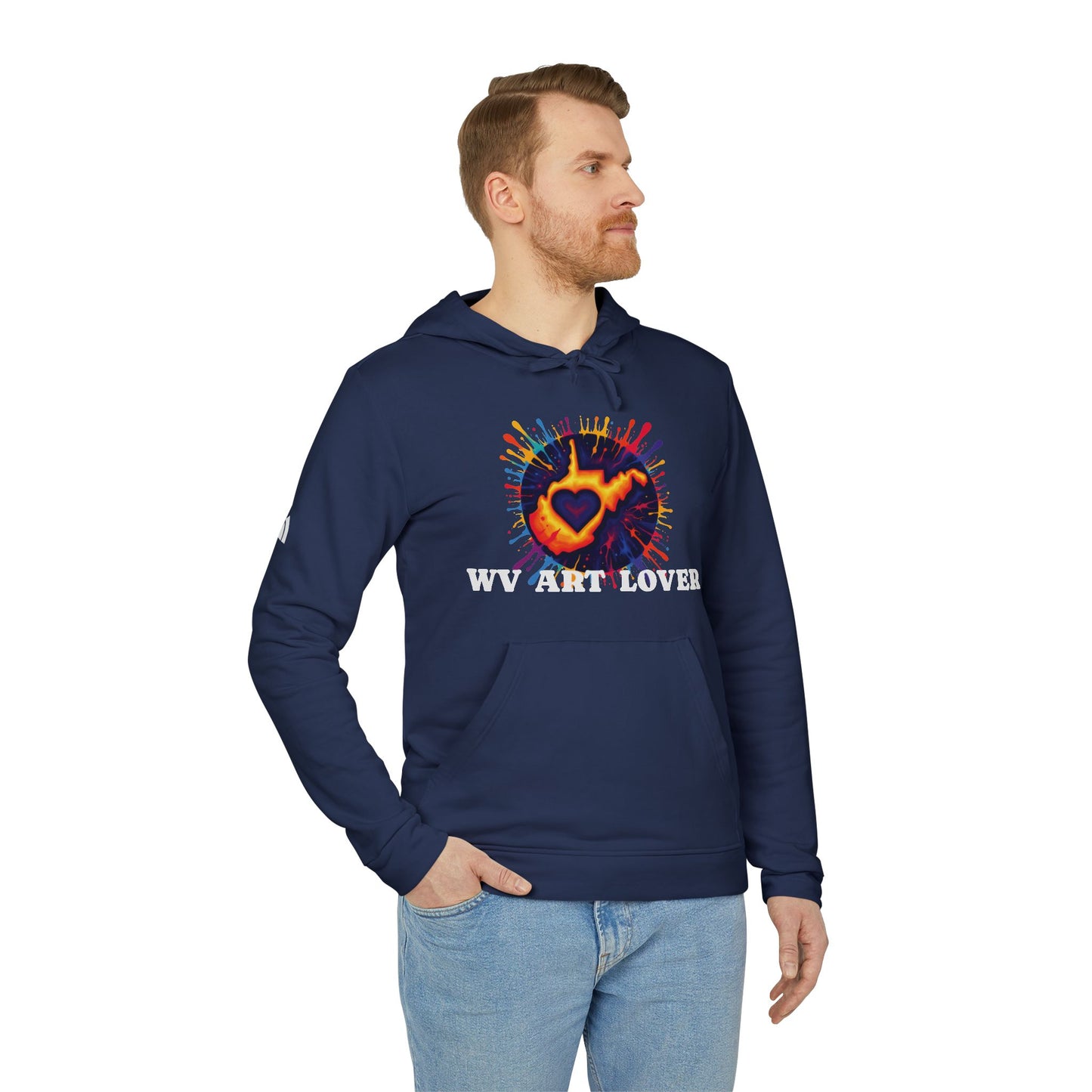 Unisex Addidas Fleece Hoodie | Colorful WV Art Lover-Nicodemus Studios