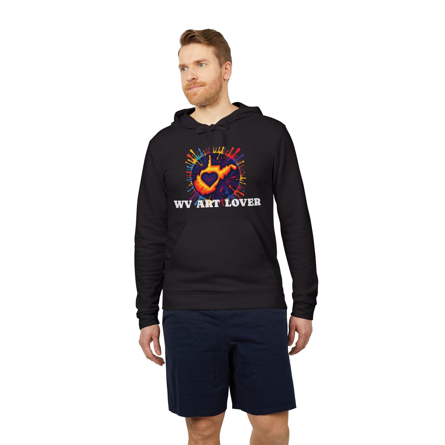 Unisex Addidas Fleece Hoodie | Colorful WV Art Lover-Nicodemus Studios