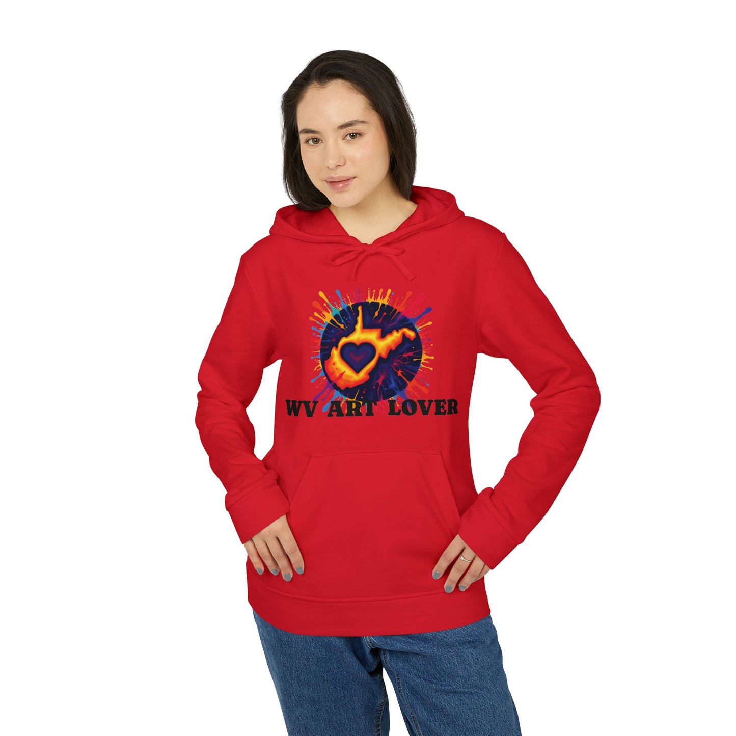 Unisex Addidas Fleece Hoodie | Colorful WV Art Lover-Nicodemus Studios