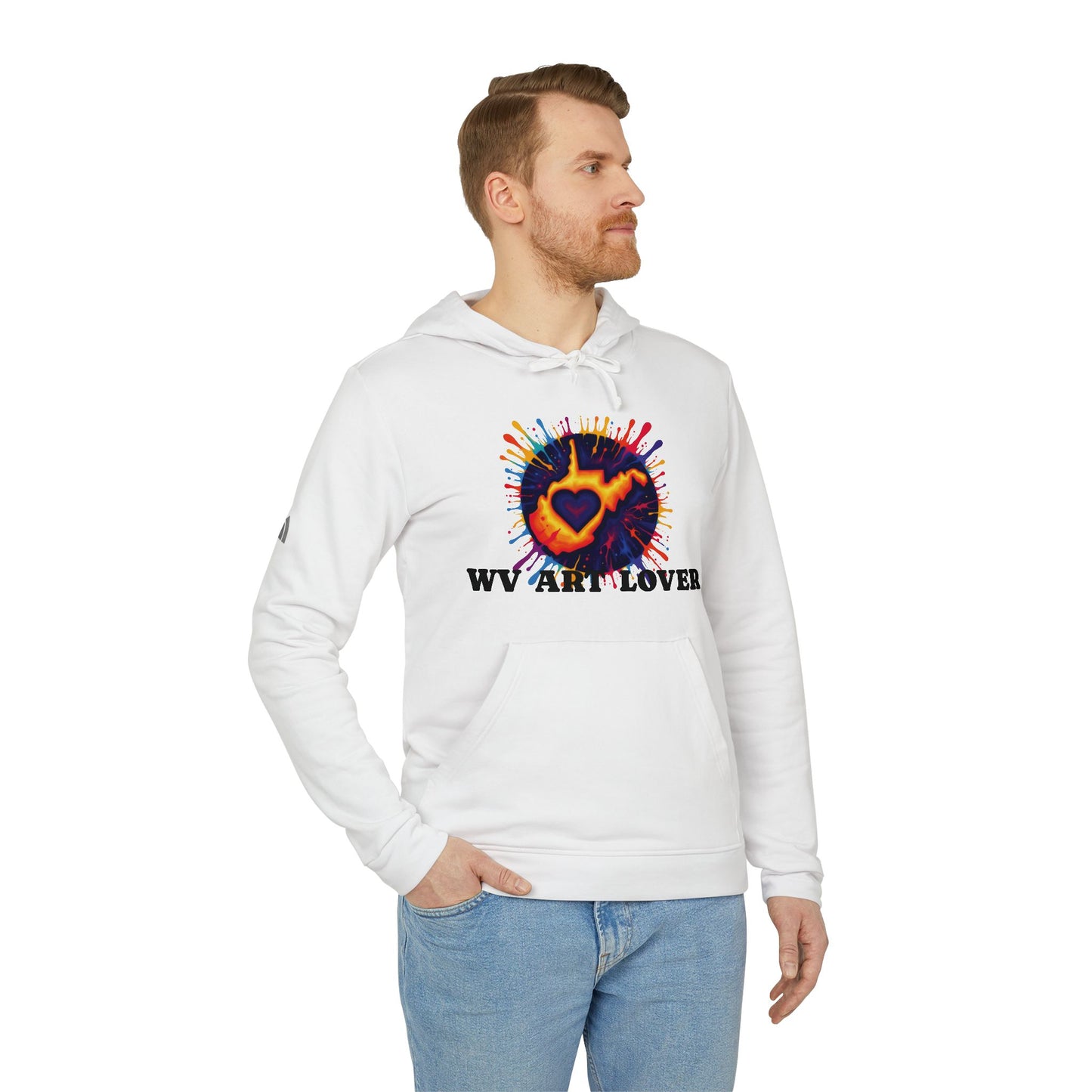 Unisex Addidas Fleece Hoodie | Colorful WV Art Lover-Nicodemus Studios